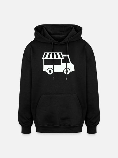 Foodtruck Silhouette - Oversized Unisex Hoodie - Schwarz