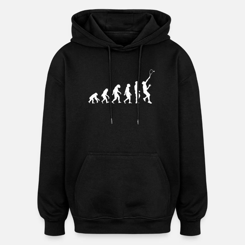 Tennis Evolution - Oversized Unisex Hoodie - black