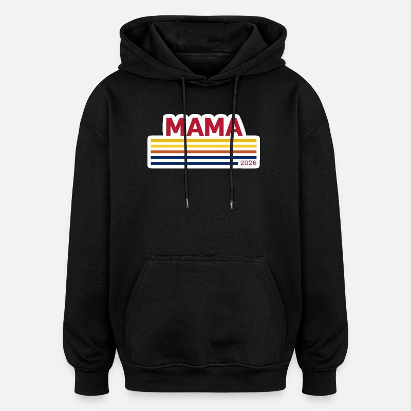 Maman 2026 Rétro - Sweat à capuche oversize unisexe - noir