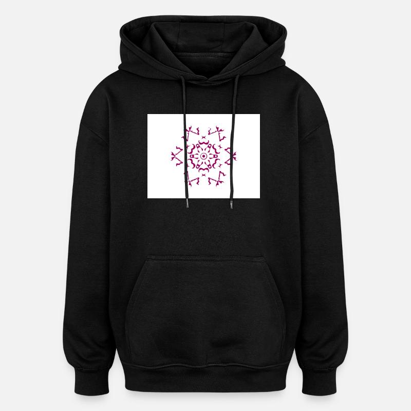 mandala2tv - Sweat à capuche oversize unisexe - noir