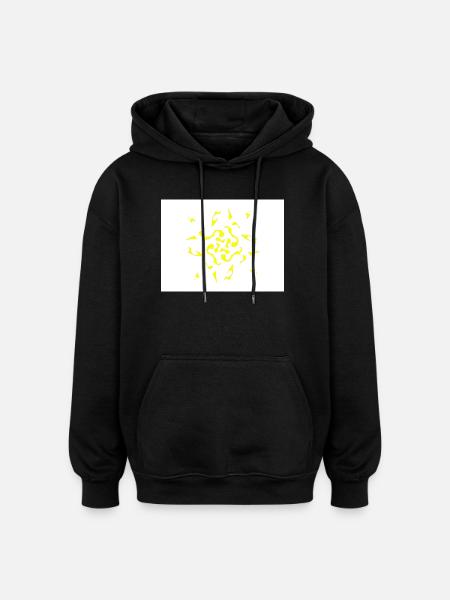 mandala4tv - Sweat à capuche oversize unisexe - noir