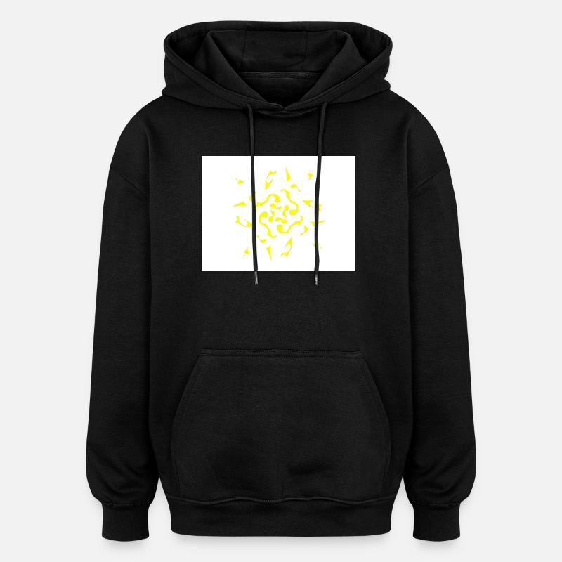 mandala4tv - Sweat à capuche oversize unisexe - noir