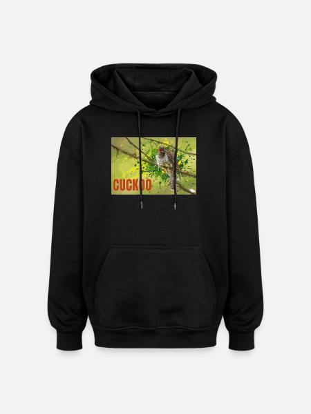 CUCKOO - Oversized Unisex Hoodie - black