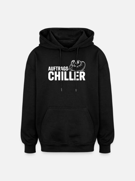 Commander Chiller Commander Chiller Bureau Sloth - Sweat à capuche oversize unisexe - noir