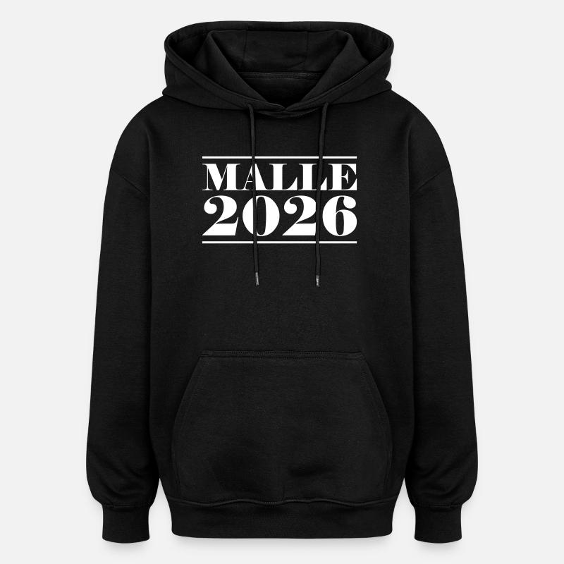Malle 2026 - Sweat à capuche oversize unisexe - noir