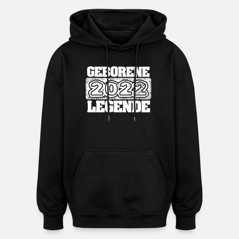 2022 - Sweat à capuche oversize unisexe - noir