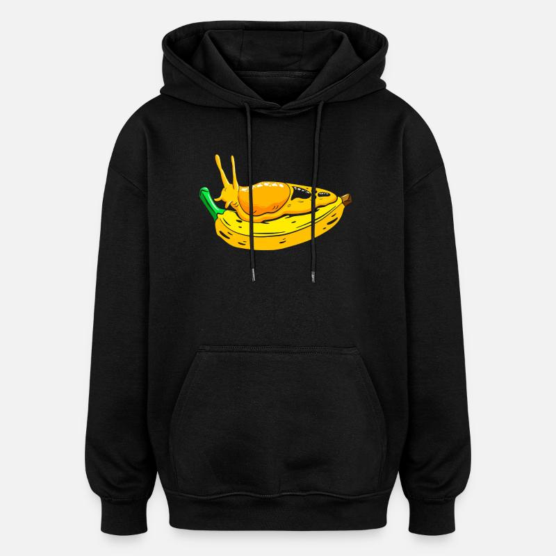 escargot banane - Sweat à capuche oversize unisexe - noir