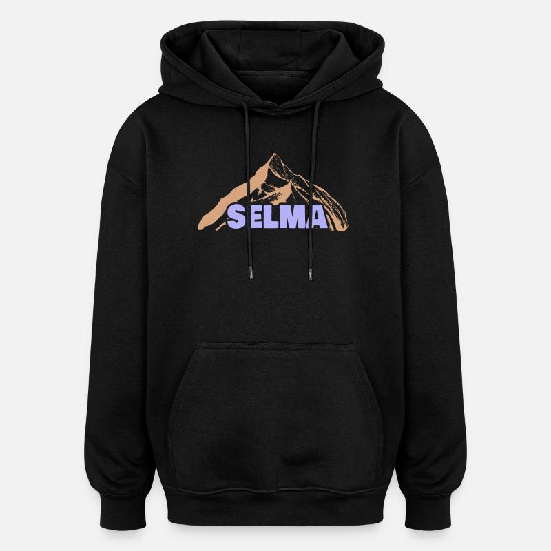 Selma - Sweat à capuche oversize unisexe - noir