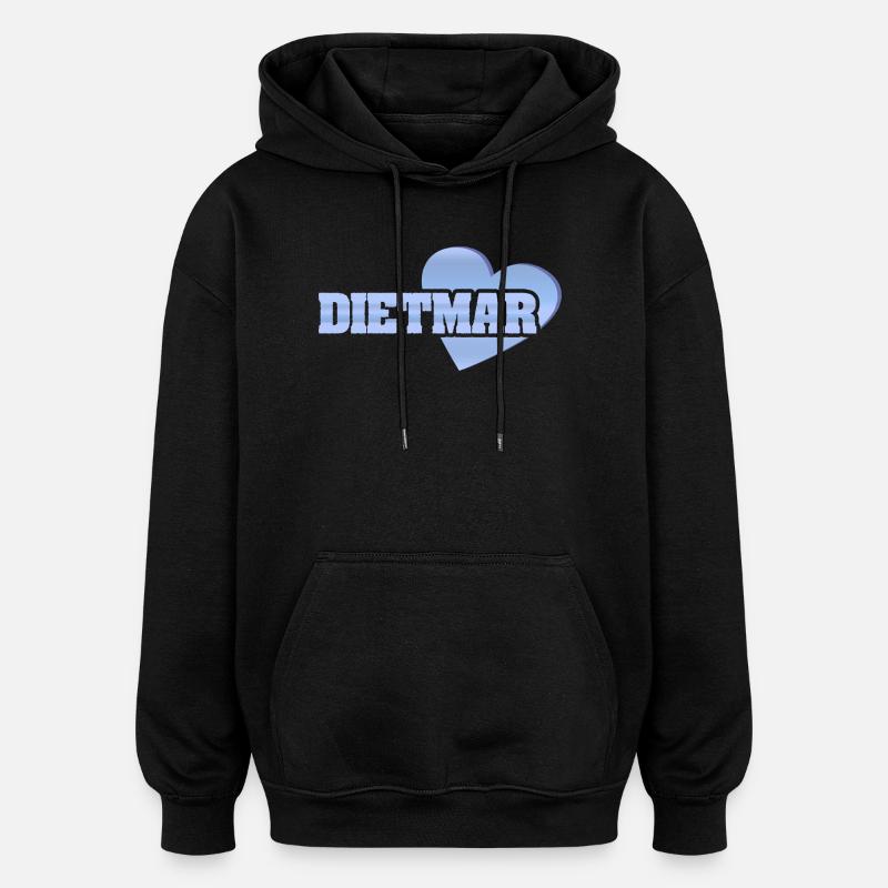 Dietmar d’or - Sweat à capuche oversize unisexe - noir