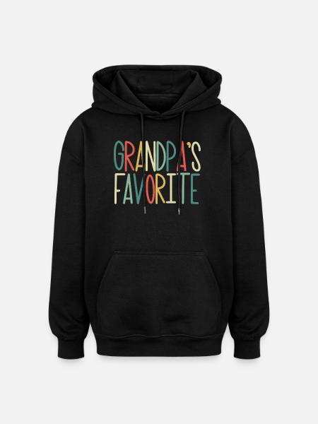 Yndlingsbarnebarn Sjov bedstefar favorit - Oversize unisex hoodie - sort