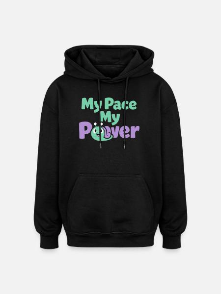 Gentle parenting identity, slow - Oversized Unisex Hoodie - black