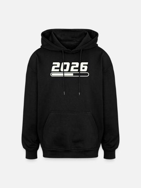 2026 - Oversized Unisex Hoodie - black