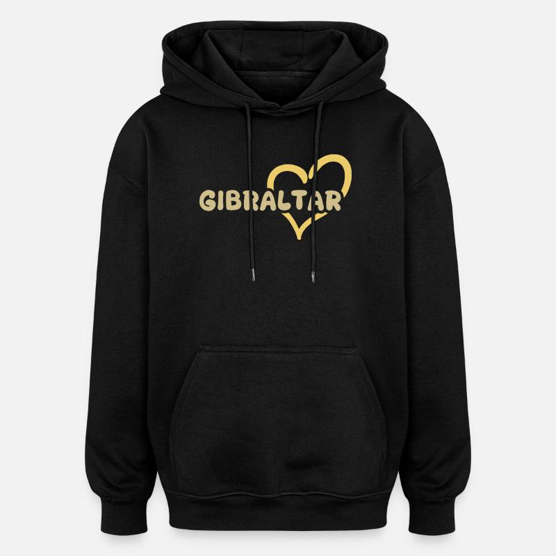 Gibraltar Gibraltar - Sweat à capuche oversize unisexe - noir