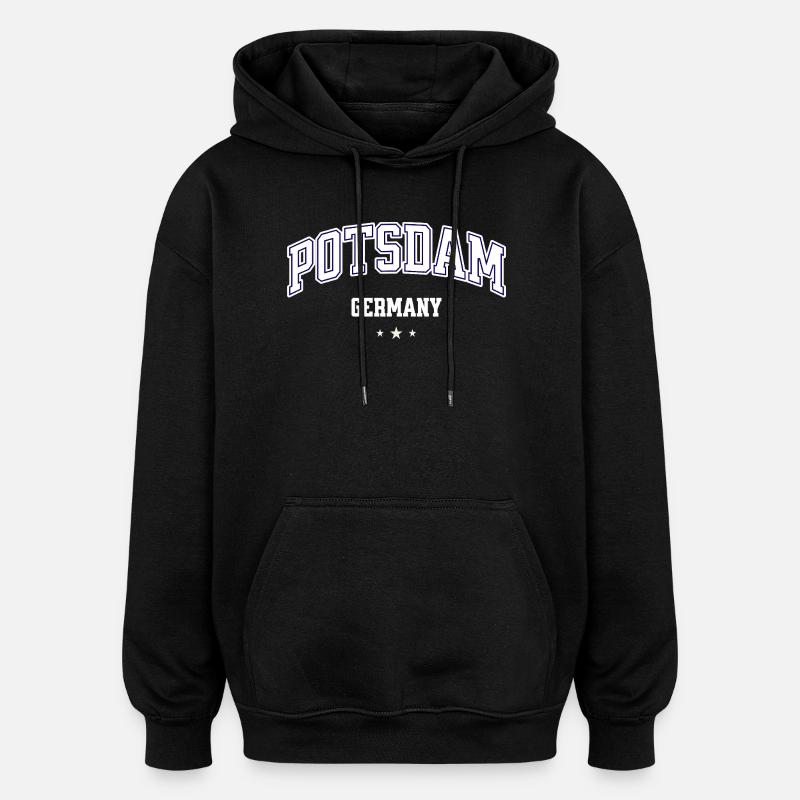 Potsdam Germany College Emblem - Oversized Unisex Hoodie - black