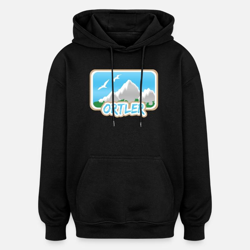 Ortler Ortler - Sweat à capuche oversize unisexe - noir