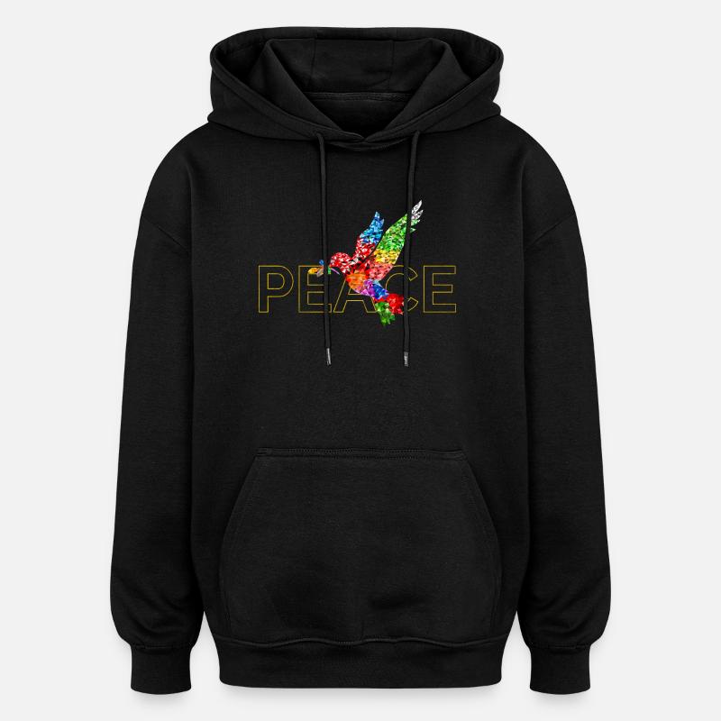 Peace - Oversized Unisex Hoodie - black