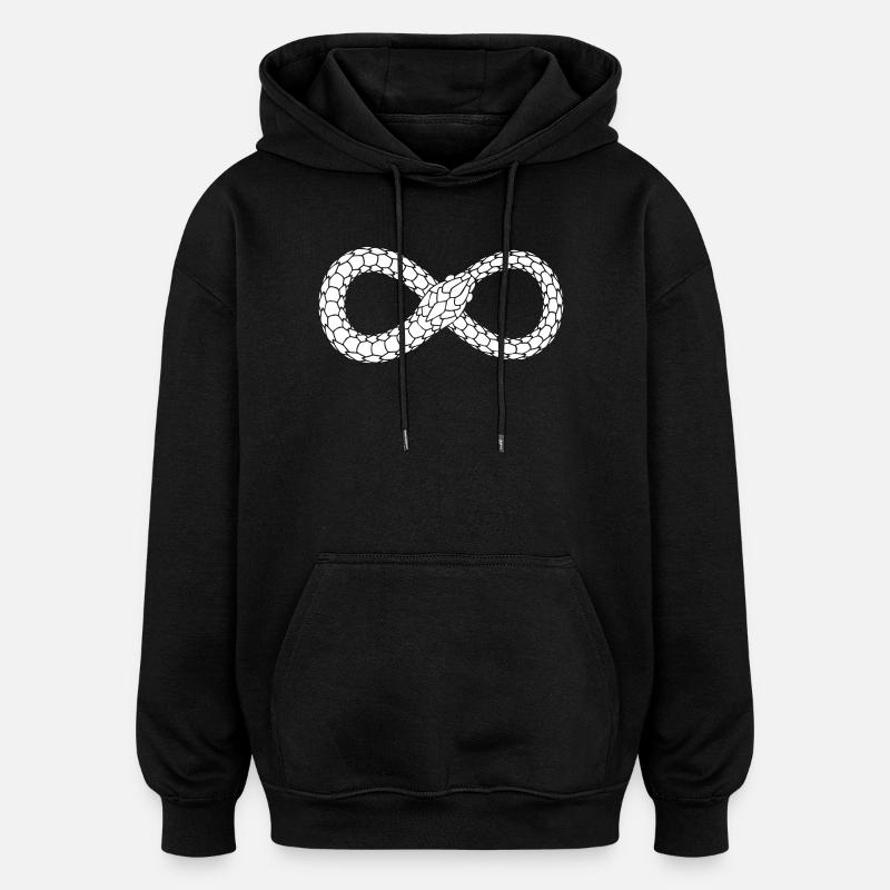 Endless Serpent Loop - Oversized Unisex Hoodie - black