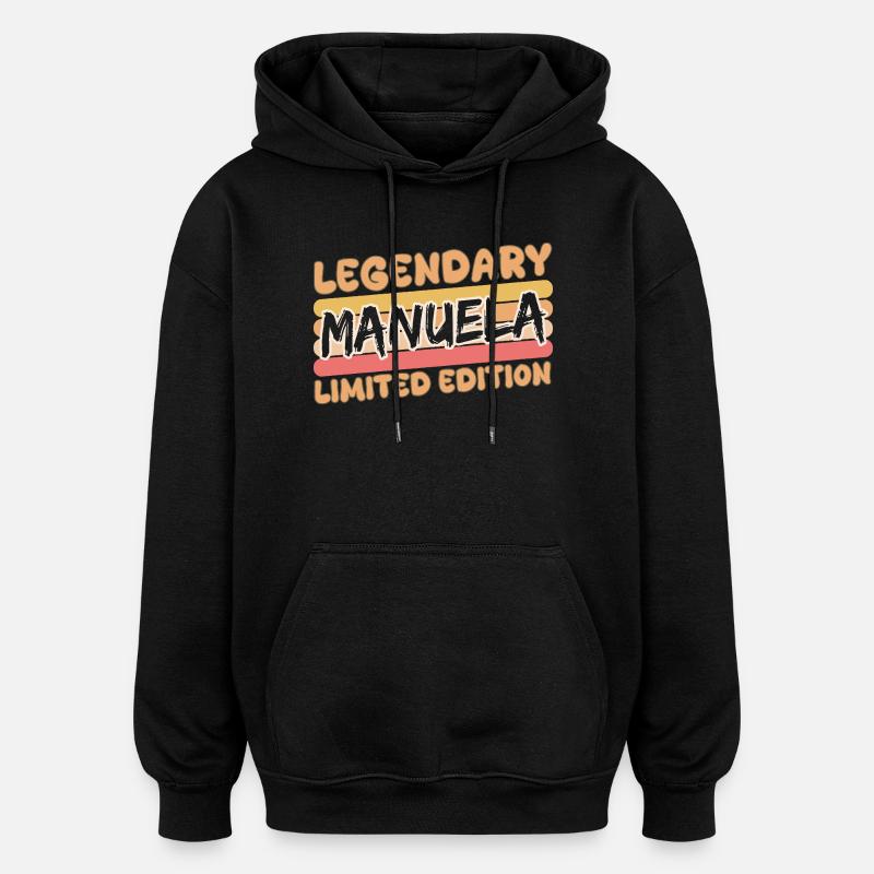 Manuela - Oversized Unisex Hoodie - black
