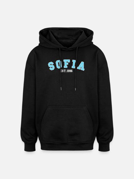 Sofia Est. 1996 - Oversized Unisex Hoodie - black