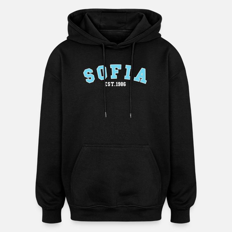 Sofia gegründet 1986 - Oversized Unisex Hoodie - Schwarz
