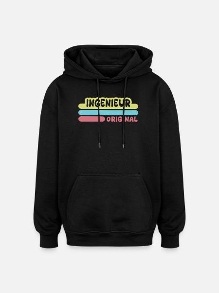 Engineer - Oversized Unisex Hoodie - black
