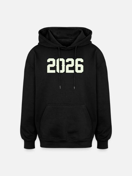 2026 - Oversized Unisex Hoodie - black