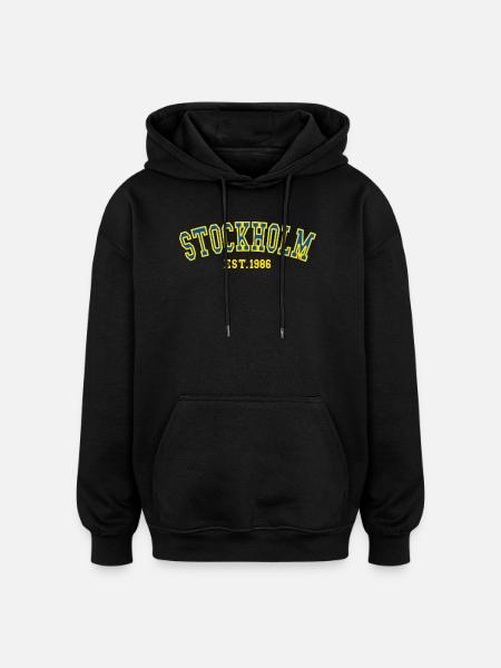 Stockholm, gegründet 1986 - Oversized Unisex Hoodie - Schwarz