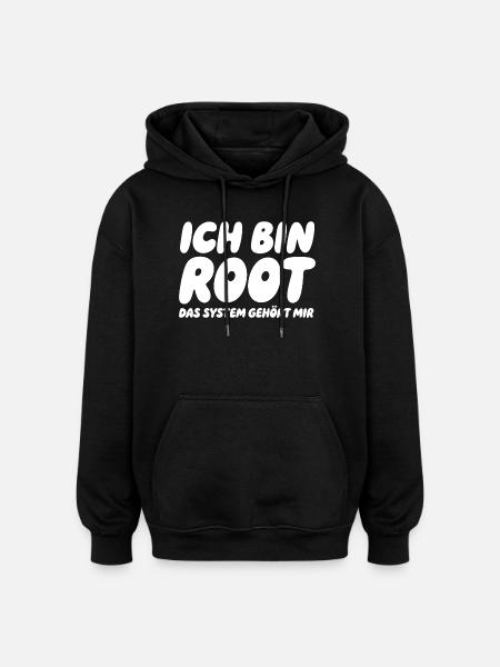 Je suis Root – Le système m’appartient - Sweat à capuche oversize unisexe - noir