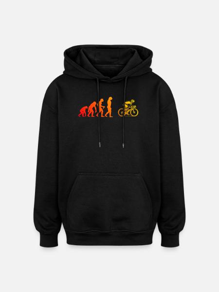 Purist road bike theme - Oversized Unisex Hoodie - black