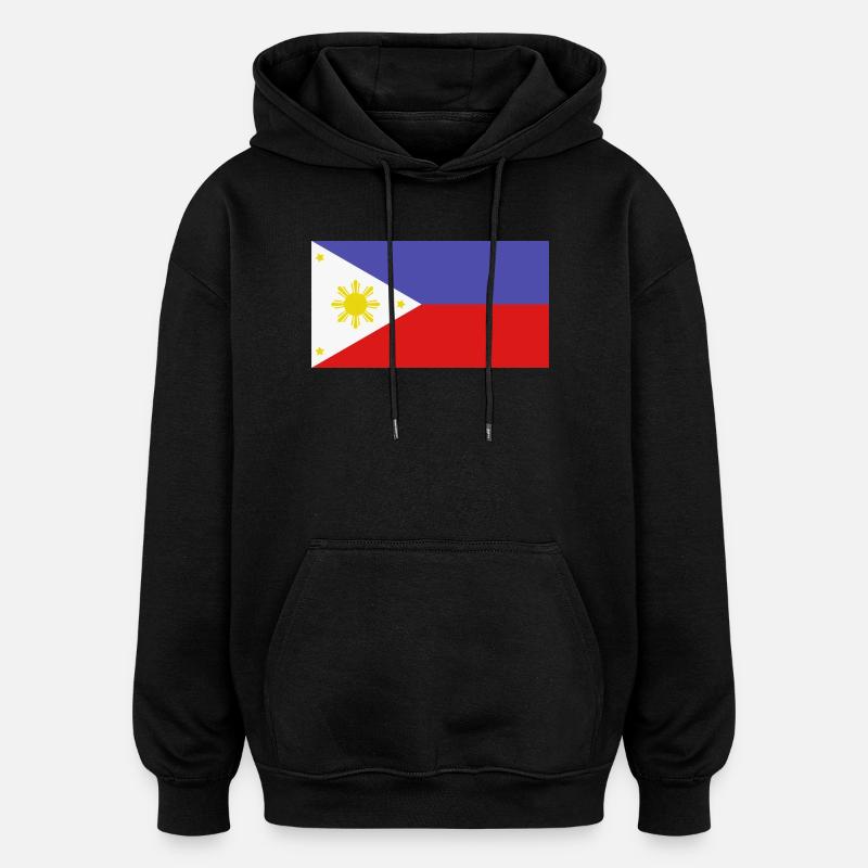 Philippinenflagge - Oversized Unisex Hoodie - Schwarz