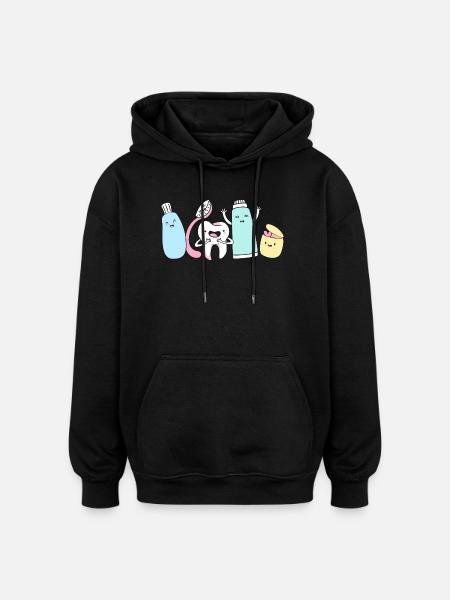 Receptionist Dentist - Oversized Unisex Hoodie - black