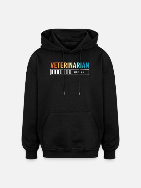 Veterinarian Veterinary Medicine Veterinarian - Oversized Unisex Hoodie - black