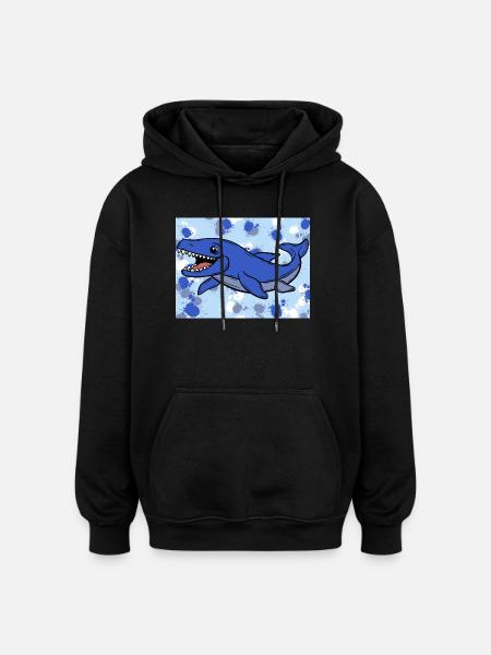 Mosasaurus Dino - Sweat à capuche oversize unisexe - noir
