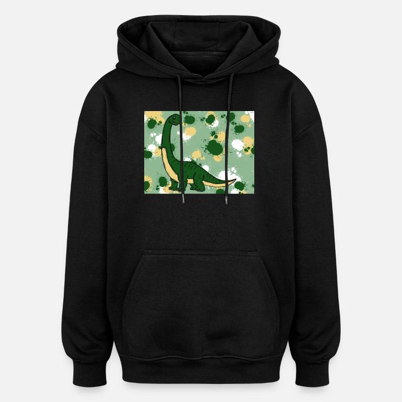 Brachiosaurus Dino - Oversized Unisex Hoodie - black