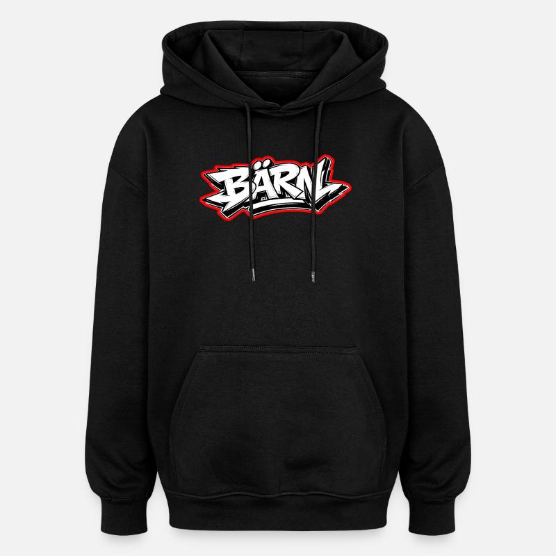 Bern Graffiti - Oversized Unisex Hoodie - black