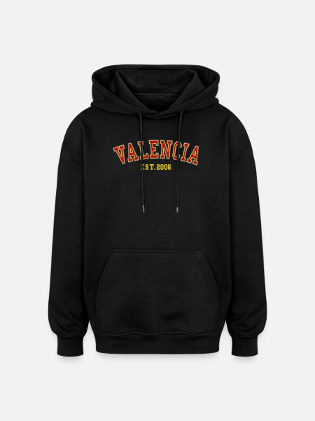 Valence Fondée en 2006 - Sweat à capuche oversize unisexe - noir