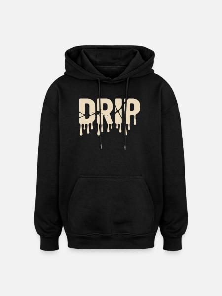 Melting Liquid Text Urban Style - Oversized Unisex Hoodie - black
