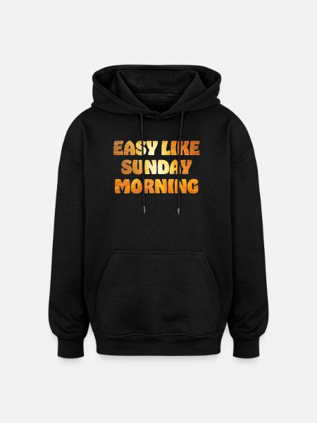 Easy Like Sunday Morning Gold-Look - Oversized Unisex Hoodie - Schwarz