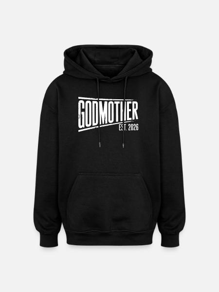 Godmother Est 2026 Bold Banner - Oversized Unisex Hoodie - black