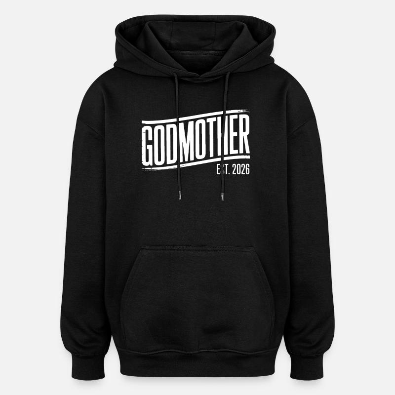 Patentante Est. 2026 - Oversized Unisex Hoodie - Schwarz