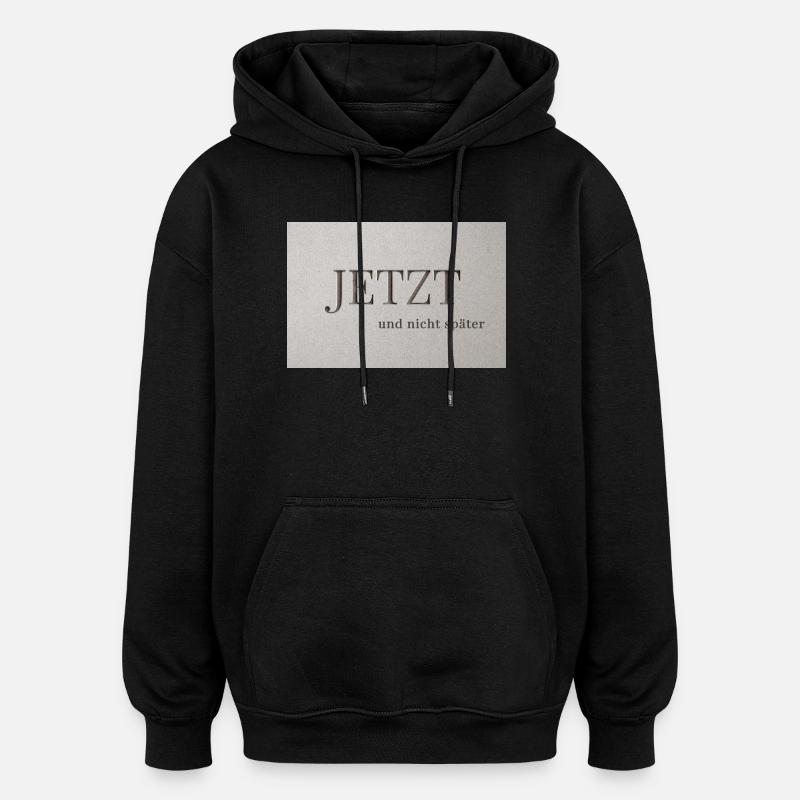 NU – och inte senare - Oversized luvtröja unisex - svart