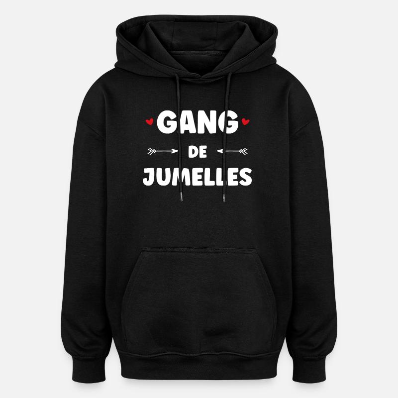 Zwillingsgang – Schwesterstamm - Oversized Unisex Hoodie - Schwarz