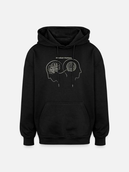 Mindset Matters: Thought Nodes - Oversized Unisex Hoodie - black