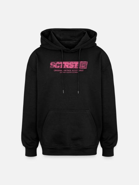 Scooterista vintage original - Sudadera con capucha oversize unisex - negro