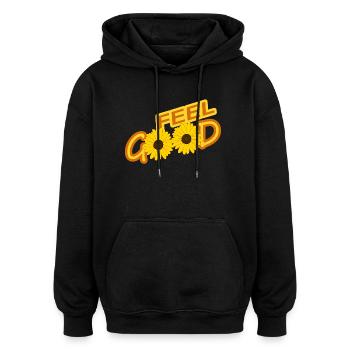 FEEL GOOD - Oversized Unisex Hoodie - Schwarz - Vorne - Noah (186cm)
