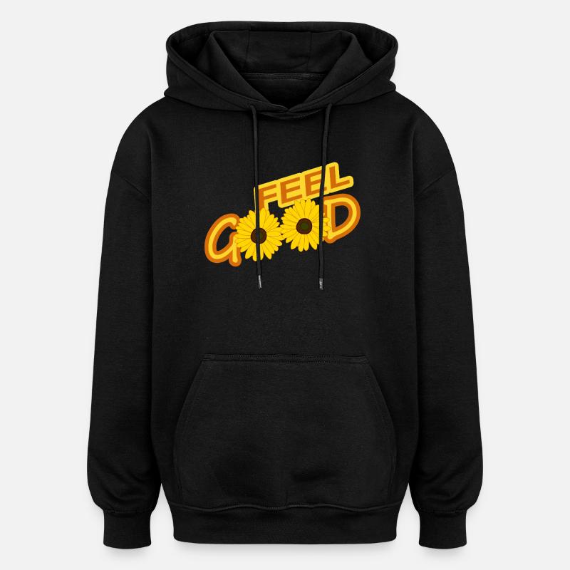 Se sentir bien - Sweat à capuche oversize unisexe - noir