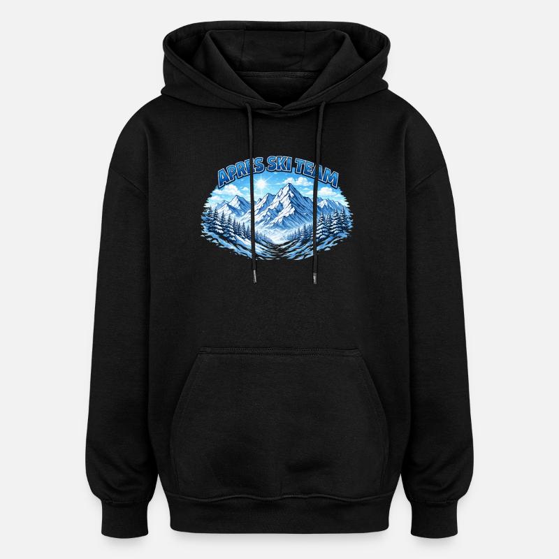Apres Ski Team Bergpanorama - Oversized Unisex Hoodie - Schwarz