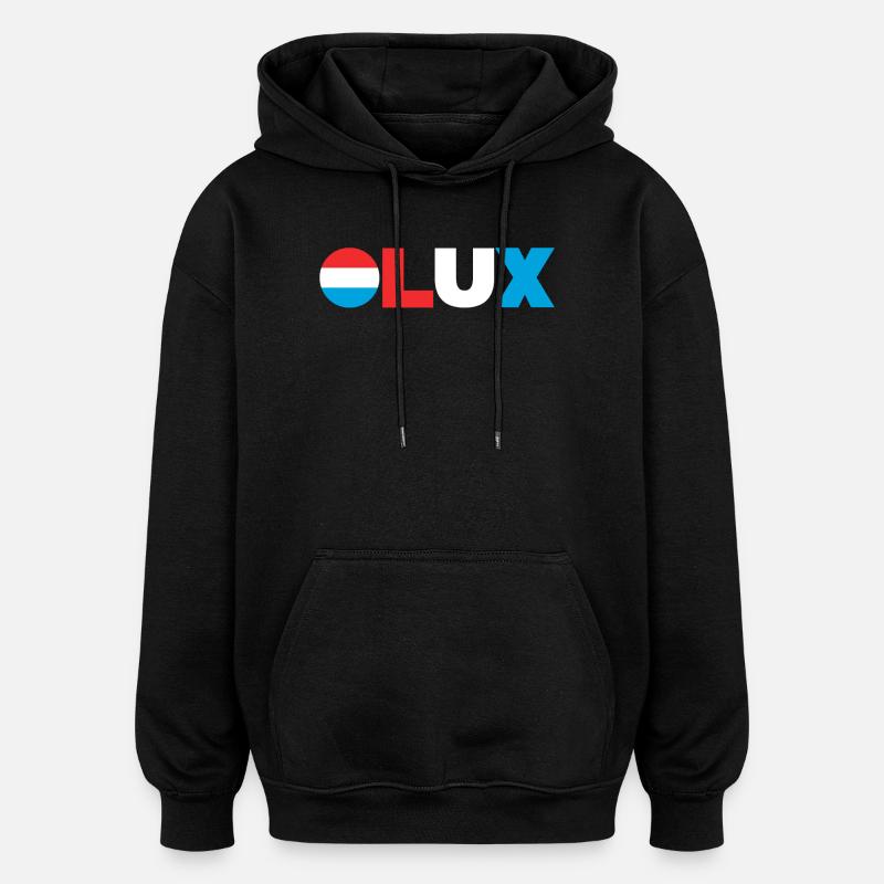 Luxembourg - Sweat à capuche oversize unisexe - noir