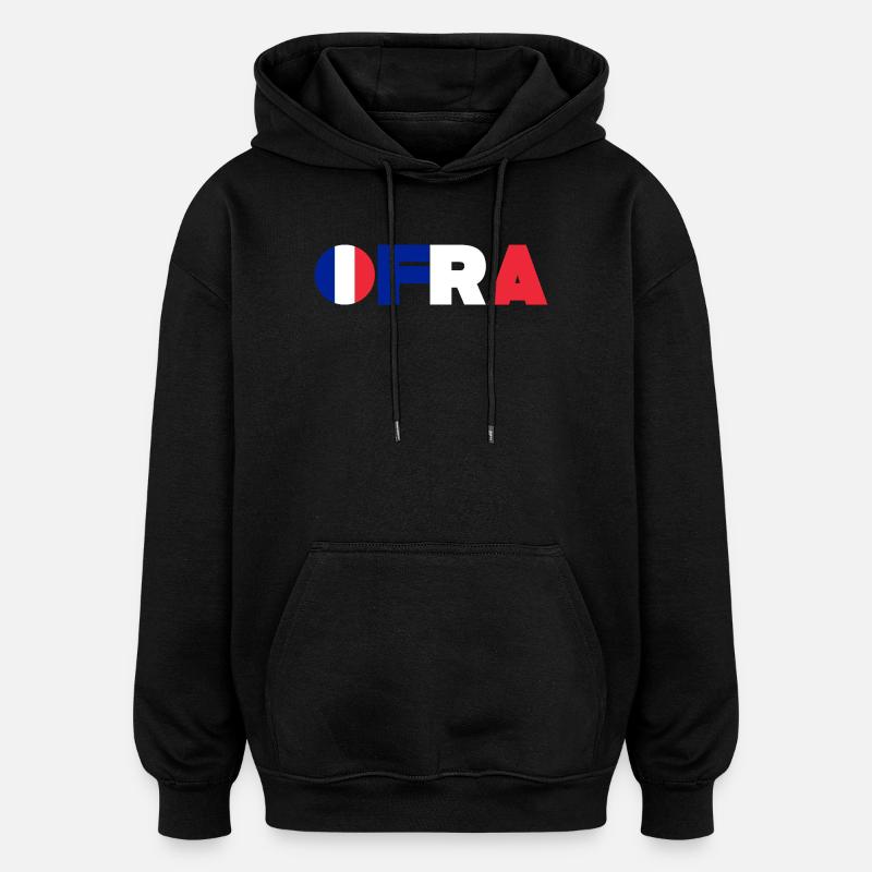 Frankreich - Oversized Unisex Hoodie - Schwarz