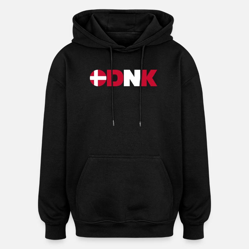 Danemark - Sweat à capuche oversize unisexe - noir